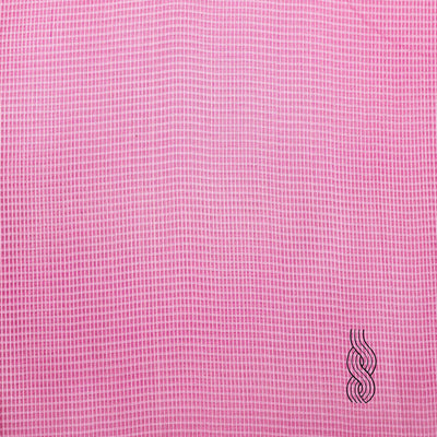Tussar Cotton Checks Pink