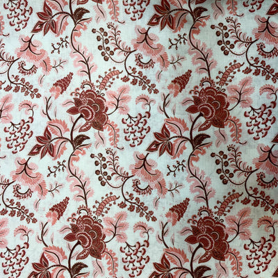 Printed Linen Peach Floral