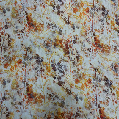 Printed Linen Yellow Floral