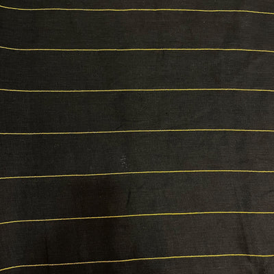 Linen Black Striped Gold