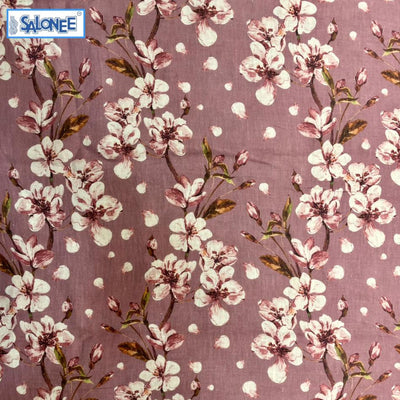 Printed Linen Big Floral Lavendar