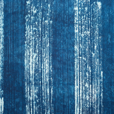 Printed Indigo Cotton Brush Stripes